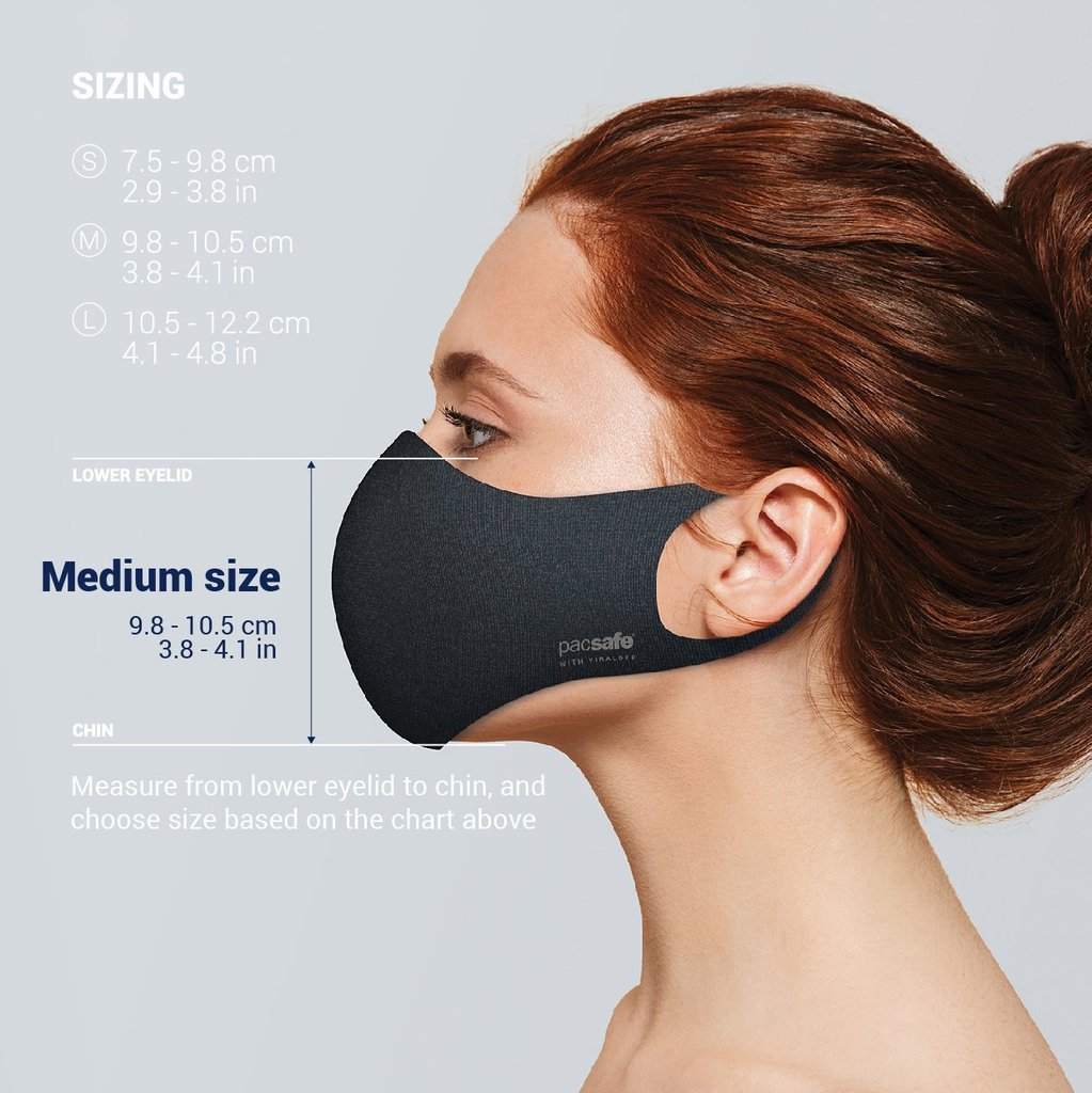 Pacsafe ViralOff Protective Face Mask with Polygiene Protective Gear Pacsafe Tactical Gear Supplier Tactical Distributors Australia
