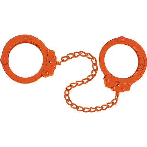 Peerless Handcuff Company 755C Oversized Leg Irons Various Colours Handcuffs and Restraints Peerless Handcuff Company Orange Tactical Gear Supplier Tactical Distributors Australia