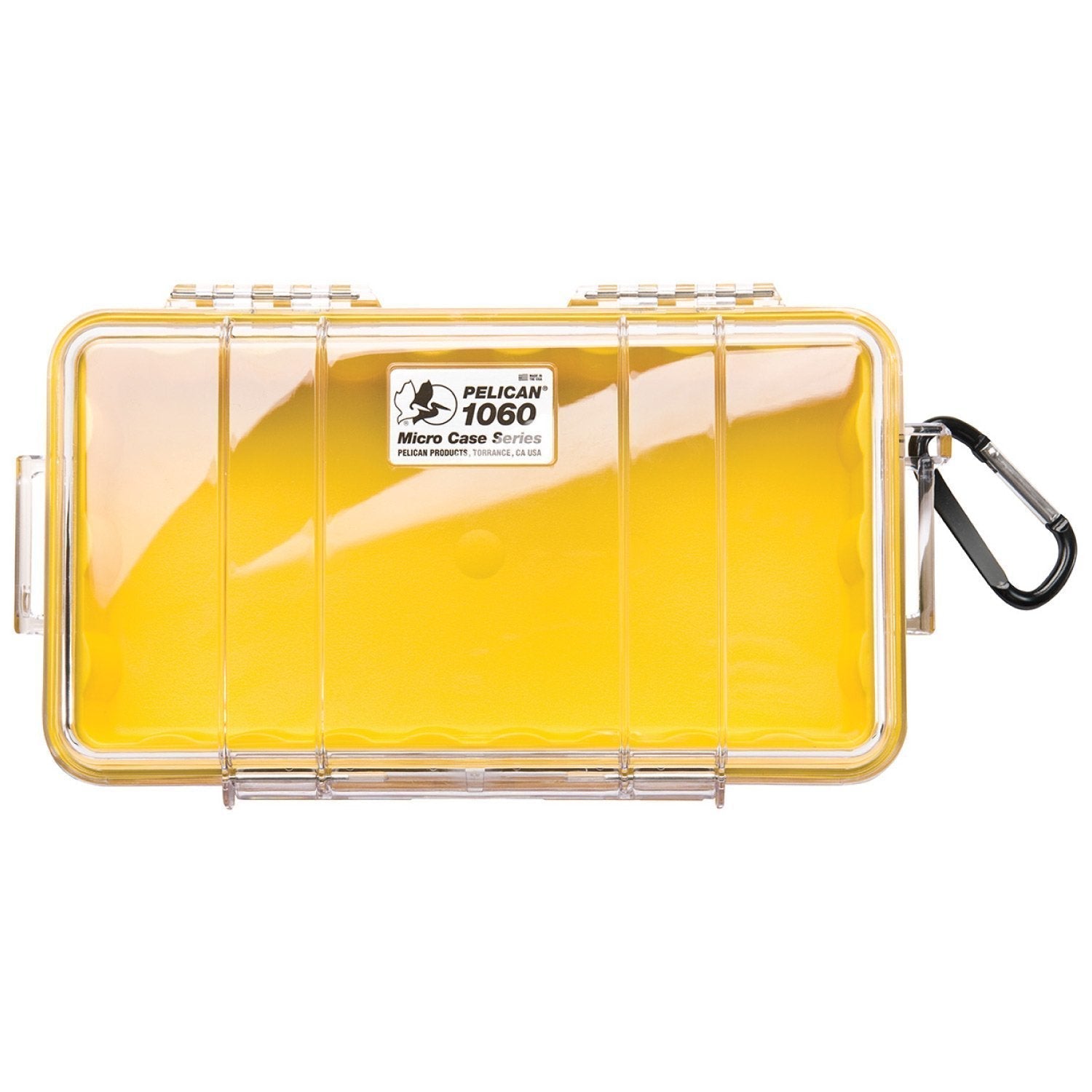 Pelican 1060 Micro Case Cases Pelican Products Clear Shell with Yellow Liner Tactical Gear Supplier Tactical Distributors Australia