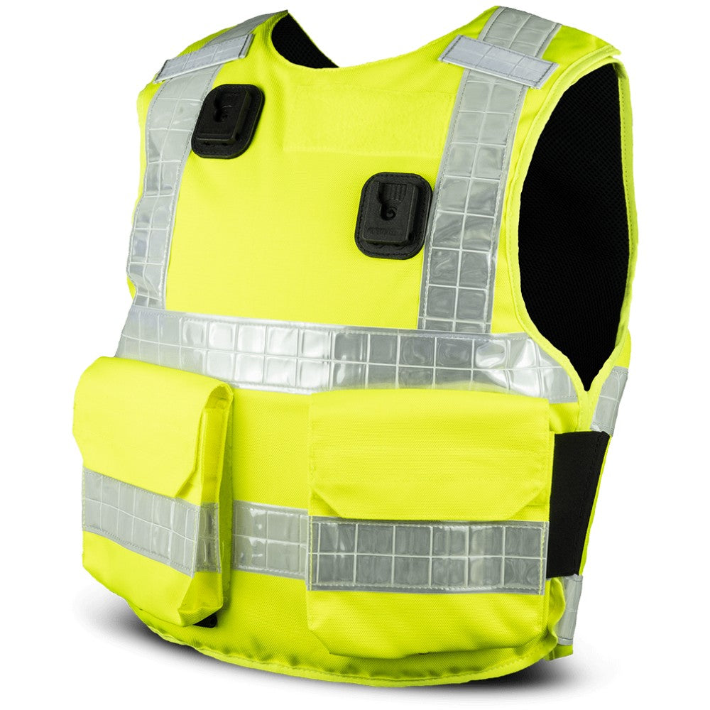 PPSS Overt Stab Resistant Vest (Cover+Panel) Hi Viz Yellow Protective Gear PPSS Body Armour Small Regular Tactical Gear Supplier Tactical Distributors Australia