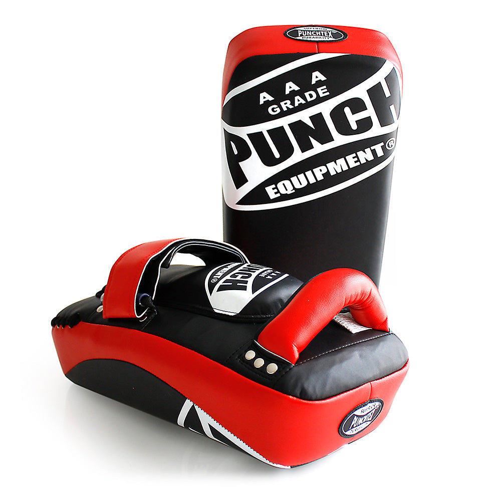 Punch Equipment AAA Curved Thai Pads Equipment Punch Equipment Black/Red Tactical Gear Supplier Tactical Distributors Australia
