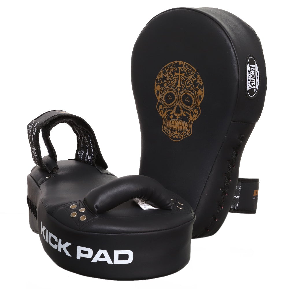 Punch Equipment COLLECTORS ITEM Gold Skull Urban Thai Kick Pads Training Equipment Punch Equipment Tactical Gear Supplier Tactical Distributors Australia