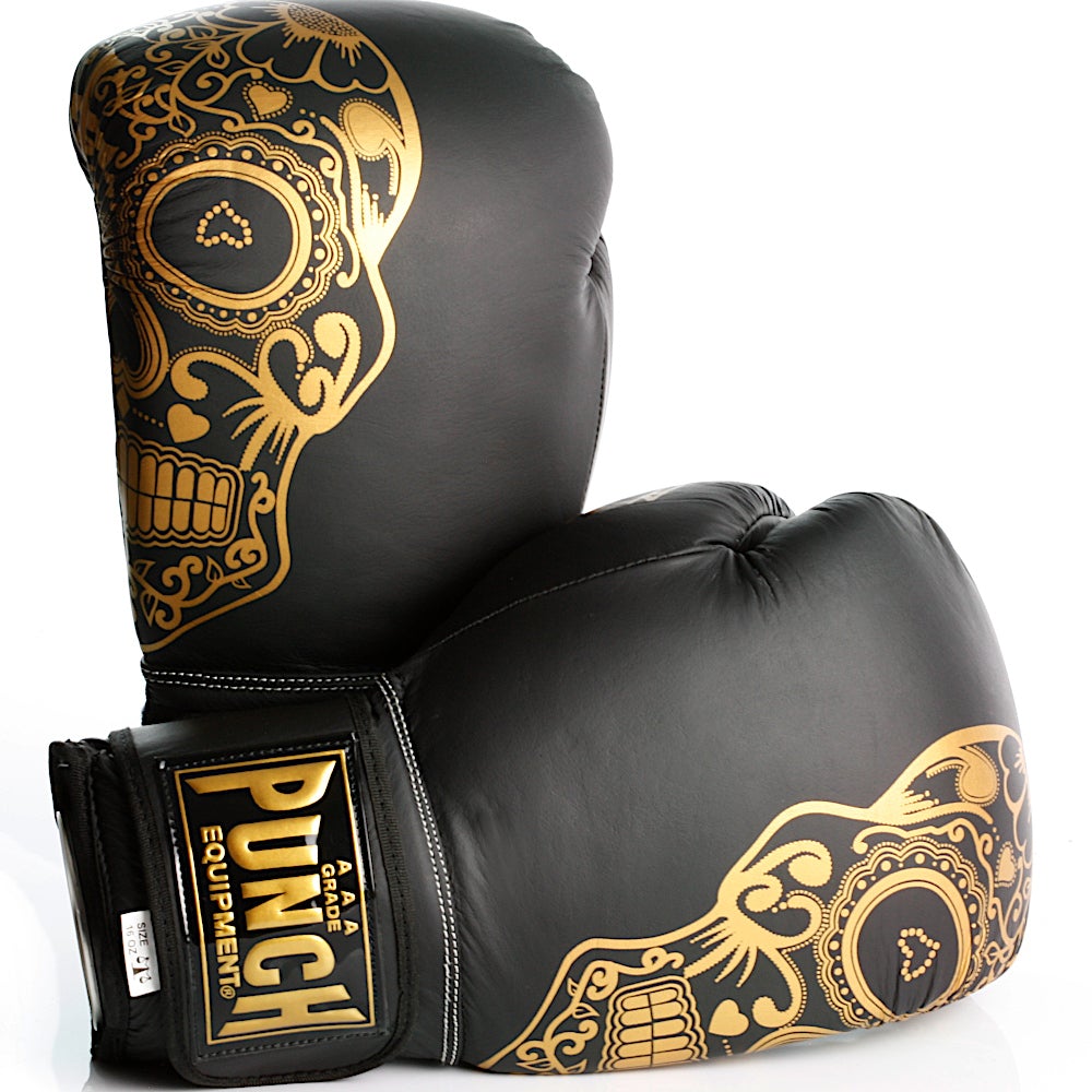 Punch Equipment Trophy Getters Gold Skull Commercial Boxing Gloves Muay Thai / Boxing Gloves Punch Equipment Tactical Gear Supplier Tactical Distributors Australia