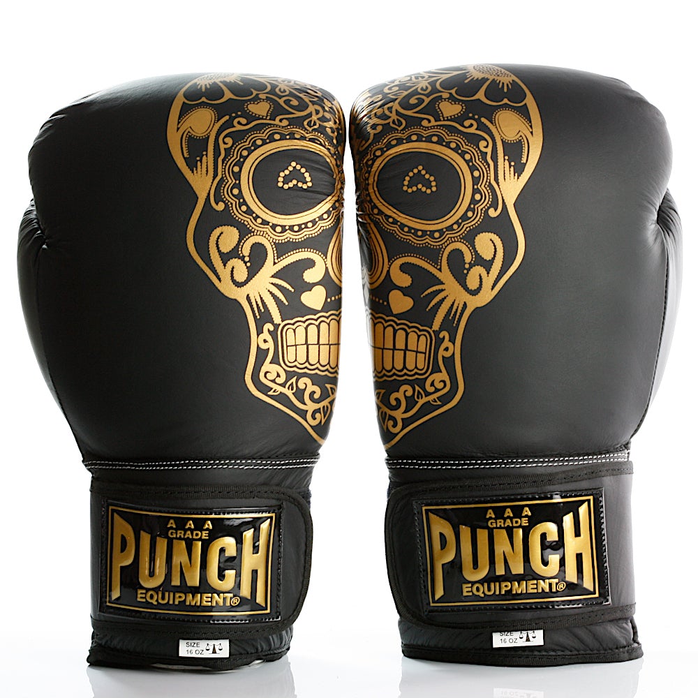 Punch Equipment Trophy Getters Gold Skull Commercial Boxing Gloves Muay Thai / Boxing Gloves Punch Equipment Tactical Gear Supplier Tactical Distributors Australia