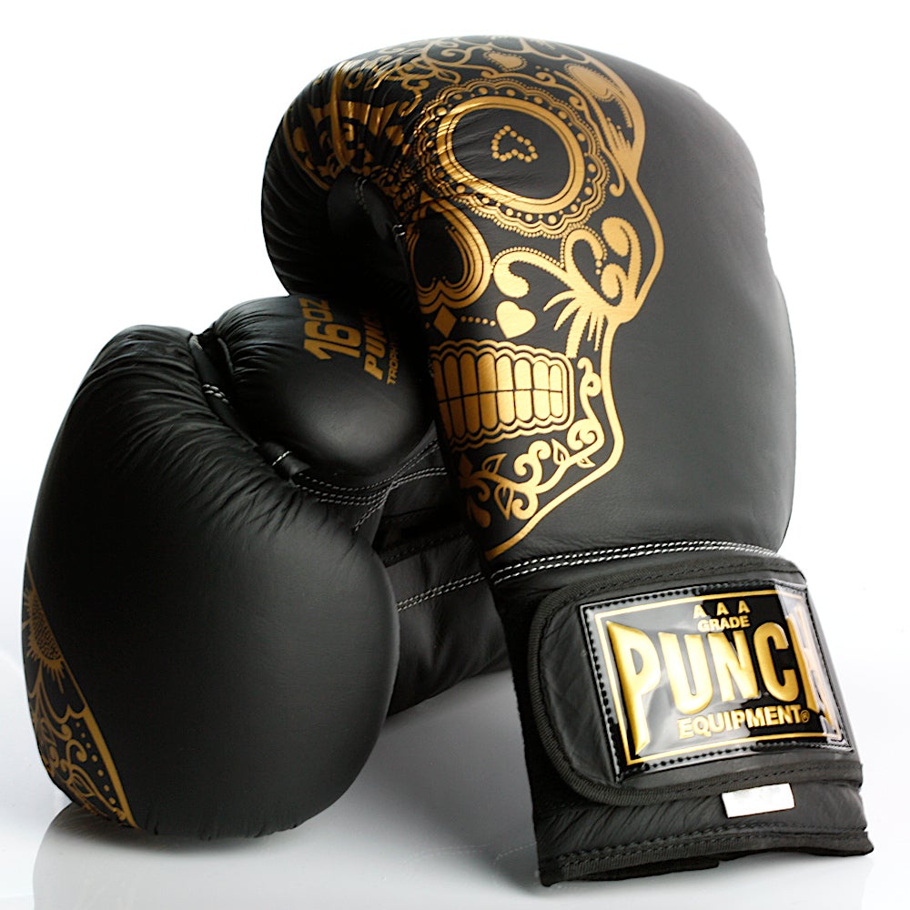 Punch Equipment Trophy Getters Gold Skull Commercial Boxing Gloves Muay Thai / Boxing Gloves Punch Equipment Tactical Gear Supplier Tactical Distributors Australia