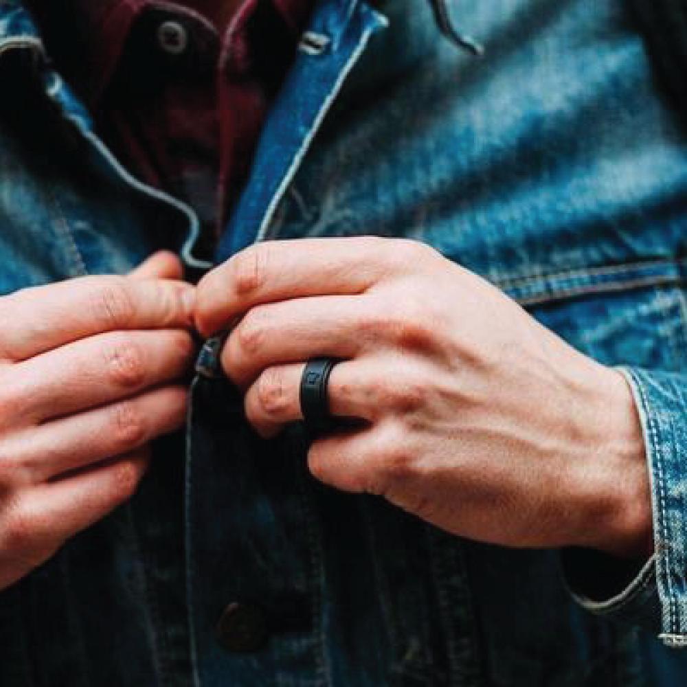 QALO Men's Black Step Edge Q2X Silicone Ring Silicone Ring QALO Tactical Gear Supplier Tactical Distributors Australia