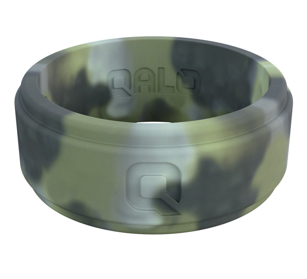 QALO Men's Flat Step Q2X Brush Camo Silicone Ring QALO 07 Tactical Gear Supplier Tactical Distributors Australia