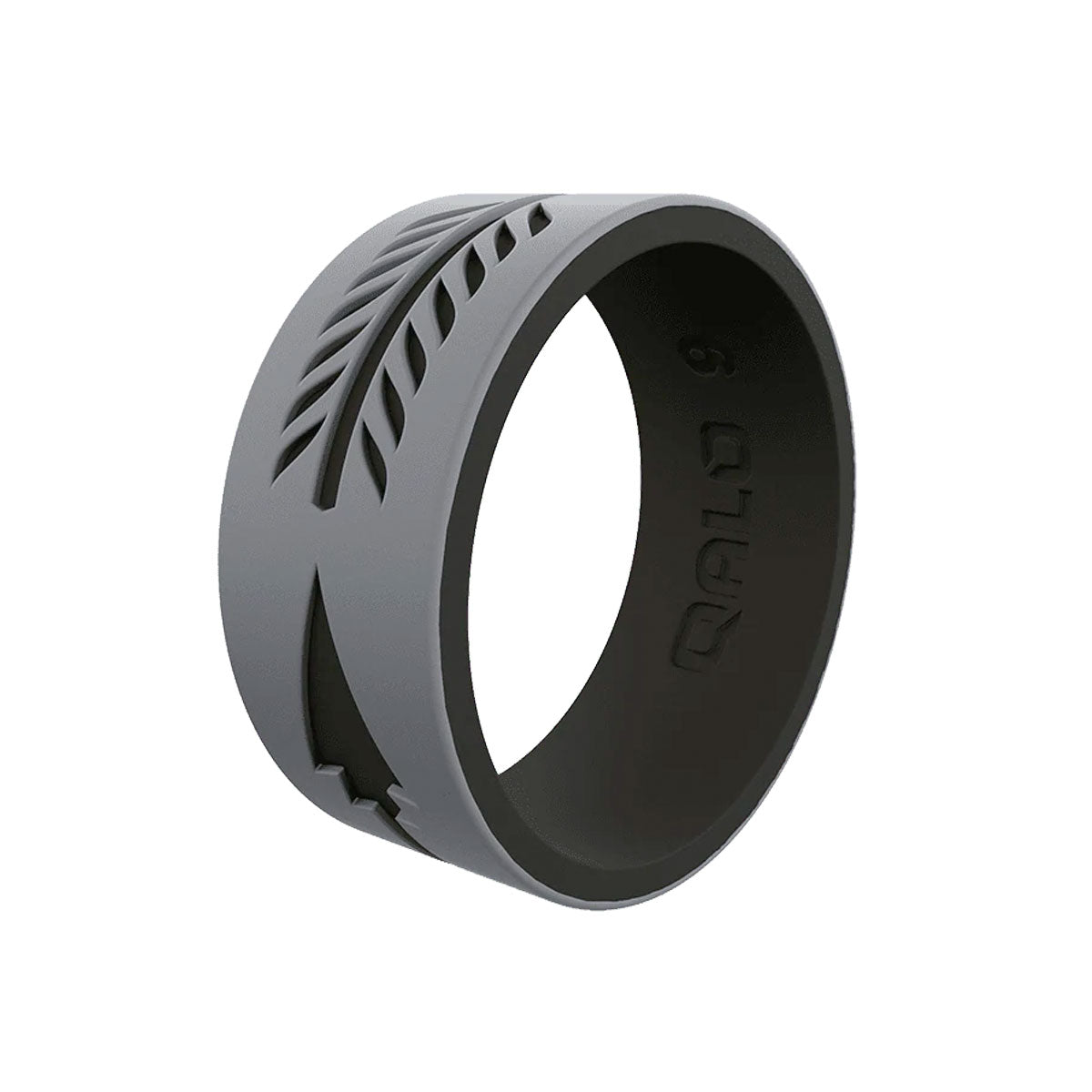 QALO Men's Strata Grey and Black Arrow Silicone Ring Silicone Ring QALO Tactical Gear Supplier Tactical Distributors Australia
