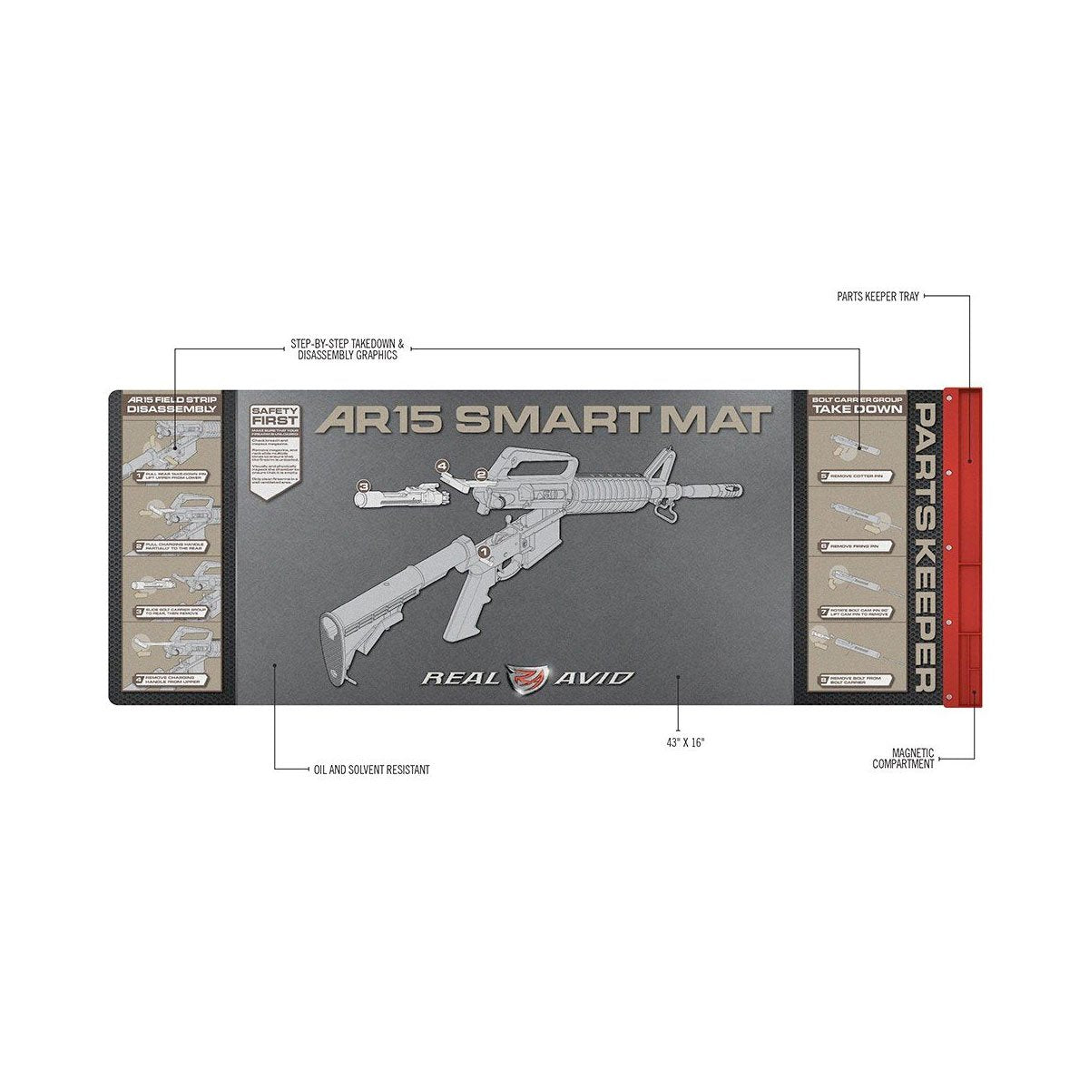 Real Avid Smart Gun Cleaning Mat Accessories Real Avid AR-15 Tactical Gear Supplier Tactical Distributors Australia