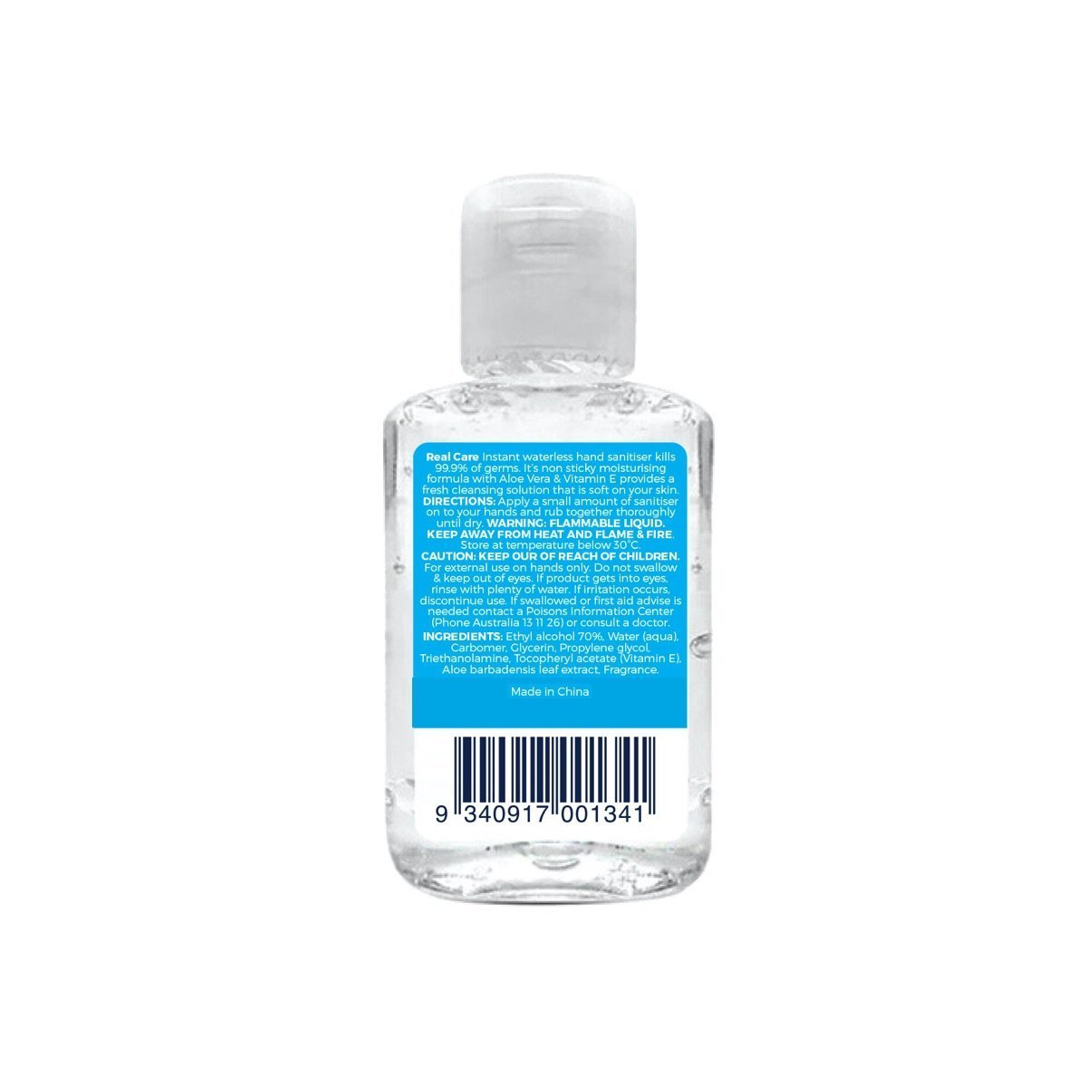 Real Care Hand Sanitiser 60ml 70% Ethyl Alcohol Kills 99% of Germs Tactical Gear Tactical Gear Supplier Tactical Distributors Australia