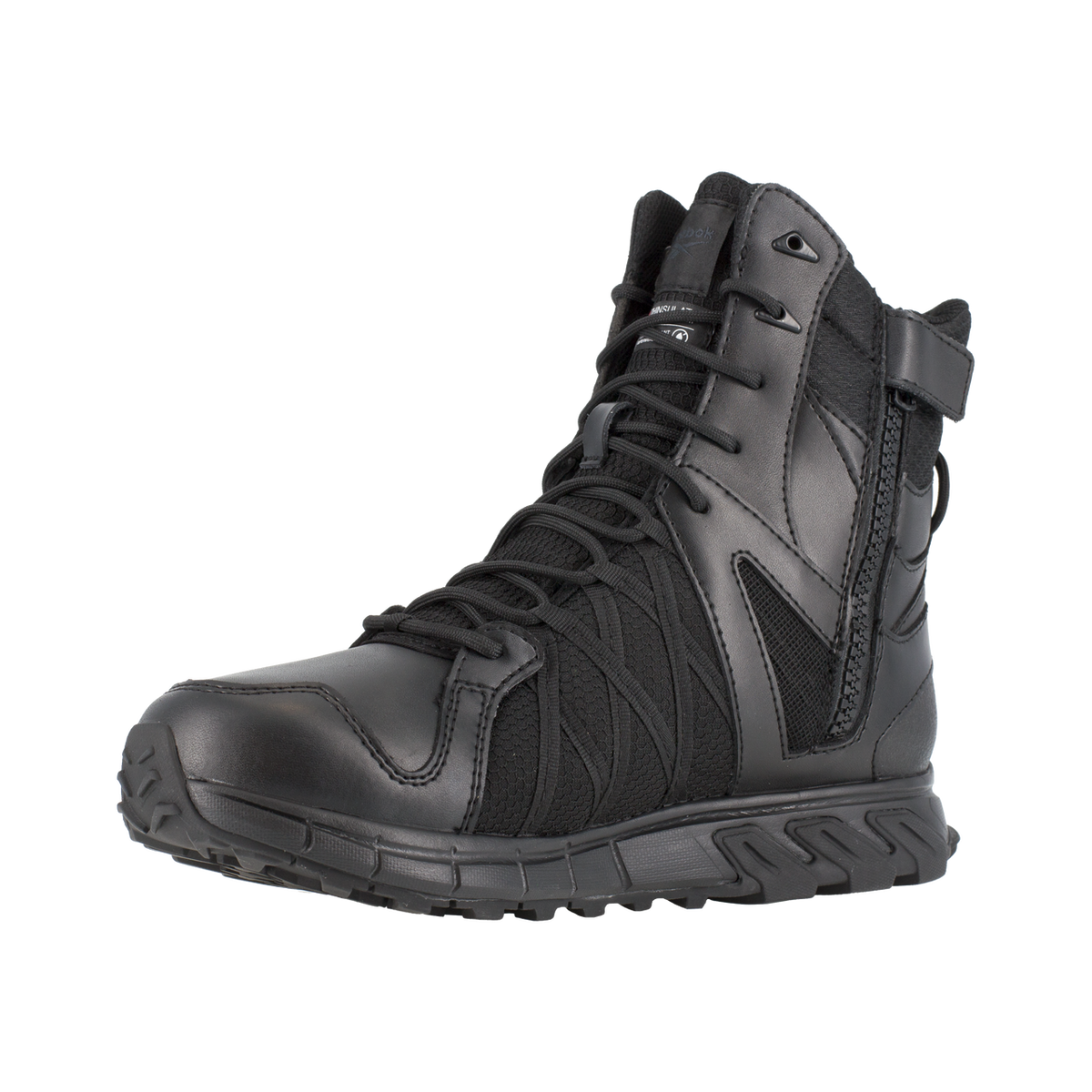 Reebok Tactical Men s 8 Inch Trailgrip Tactical Side Zip Waterproof Boots Black RB3455 Tactical Gear Australia