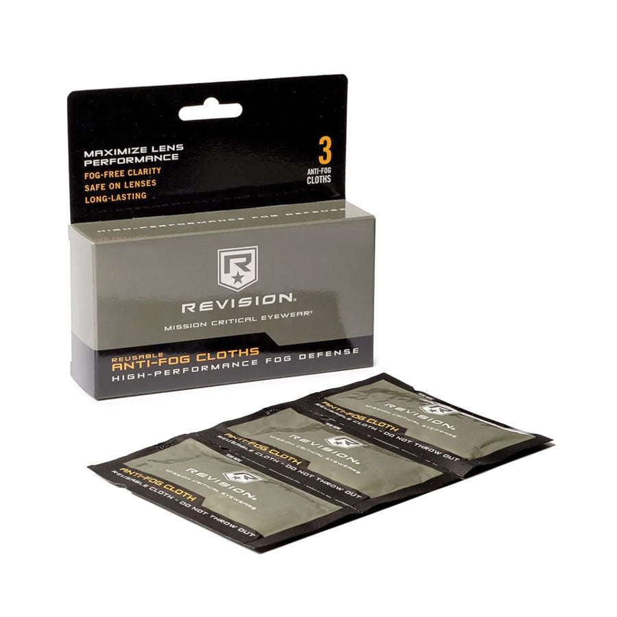 Revision Military Anti-Fog Cloth Pack of 3 Eyewear Accessories Revision Military Tactical Gear Supplier Tactical Distributors Australia