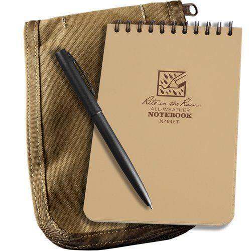 Rite in the Rain 4x6 Notebook Kit Tan Pens, Notebooks and Stationery Rite in the Rain Tactical Gear Supplier Tactical Distributors Australia