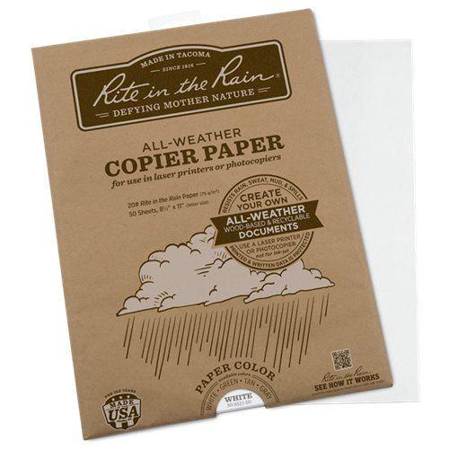 Rite in the Rain All Weather Copier Paper A4 White Pens, Notebooks and Stationery Rite in the Rain 200 Sheets Tactical Gear Supplier Tactical Distributors Australia