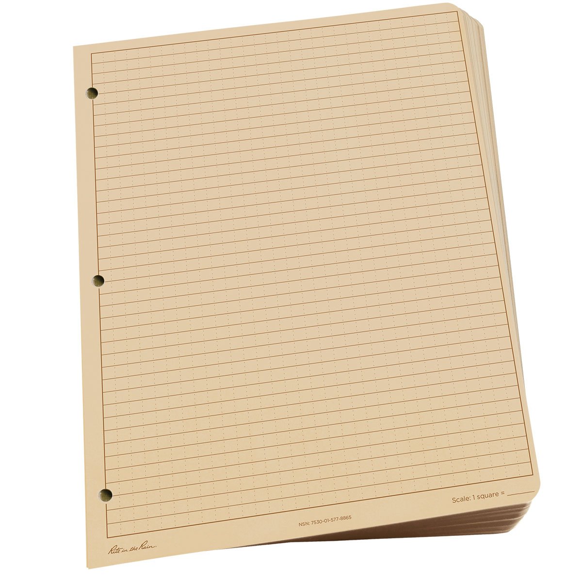 Rite in the Rain Maxi Loose Leaf Planner Refill 8.5 X 11 With 3 Hole Punch Universal Tan 100 Sheets Pens, Notebooks and Stationery Rite in the Rain Tactical Gear Supplier Tactical Distributors Australia