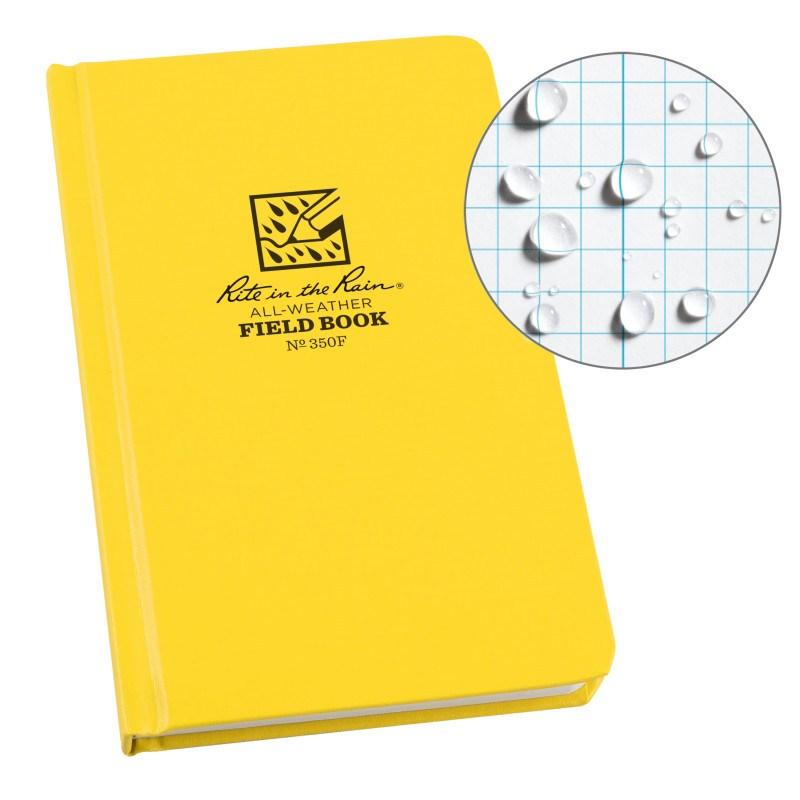 Rite in the Rain No350F Hard Cover Book Field Yellow Pens, Notebooks and Stationery Rite in the Rain Tactical Gear Supplier Tactical Distributors Australia