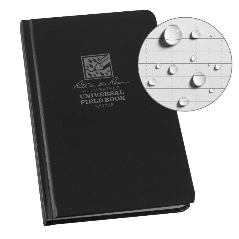 Rite in the Rain No770F Hard Cover Book Universal Black Pens, Notebooks and Stationery Rite in the Rain Tactical Gear Supplier Tactical Distributors Australia