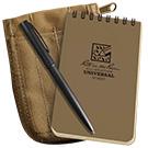 Rite in the Rain No935-KIT Top Spiral 3x5 Notebook Kit Tan Pens, Notebooks and Stationery Rite in the Rain Tactical Gear Supplier Tactical Distributors Australia
