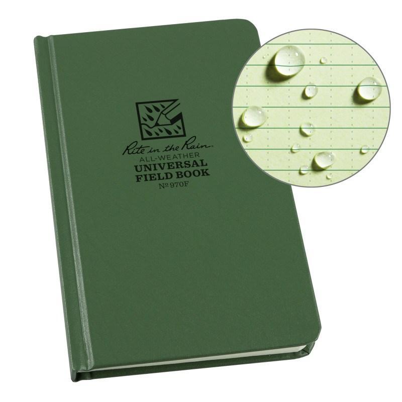 Rite in the Rain No970F Hard Cover Book Universal Green Pens, Notebooks and Stationery Rite in the Rain Tactical Gear Supplier Tactical Distributors Australia