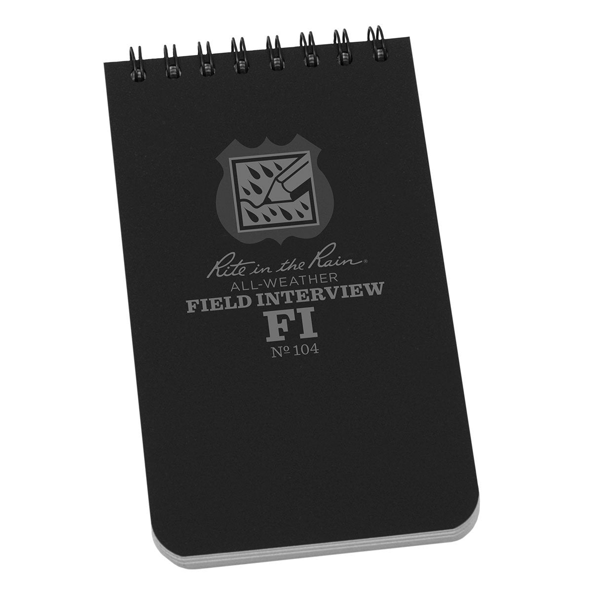 Rite in the Rain Top Spiral 3 x 5 Field Interview Polydura NotebooK Field Interview Form/Notes Black Pens, Notebooks and Stationery Rite in the Rain Tactical Gear Supplier Tactical Distributors Australia