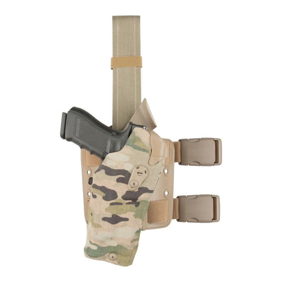 Safariland Model 6384RDS ALS OMV Tactical Holster for Glock 47 with Light Duty Gear Safariland Camo Green Left Tactical Gear Supplier Tactical Distributors Australia