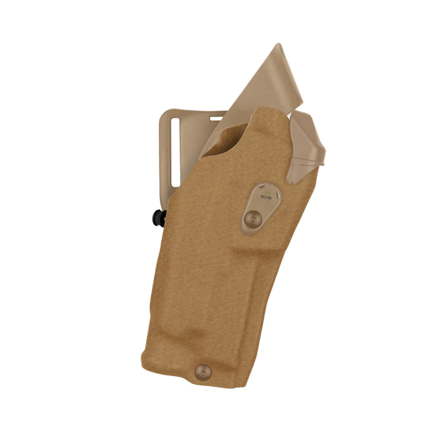 Safariland Model 6390RDS ALS Mid-Ride Level I Retention Duty Holster for Glock 34 MOS w/ Light Holsters Safariland Coyote Cordura Right Hand Tactical Gear Supplier Tactical Distributors Australia