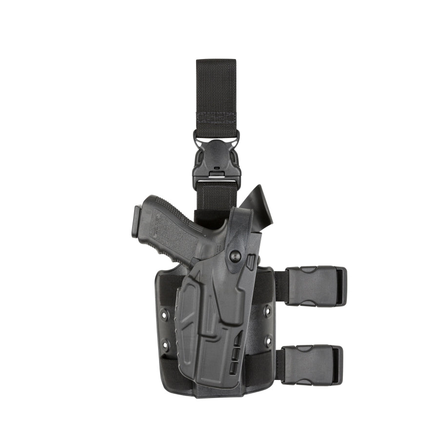 Safariland Model 7305 7TS ALS/SLS Tactical Holster with Quick Release for Glock 17 Holsters Safariland Black Right N/A Tactical Gear Supplier Tactical Distributors Australia