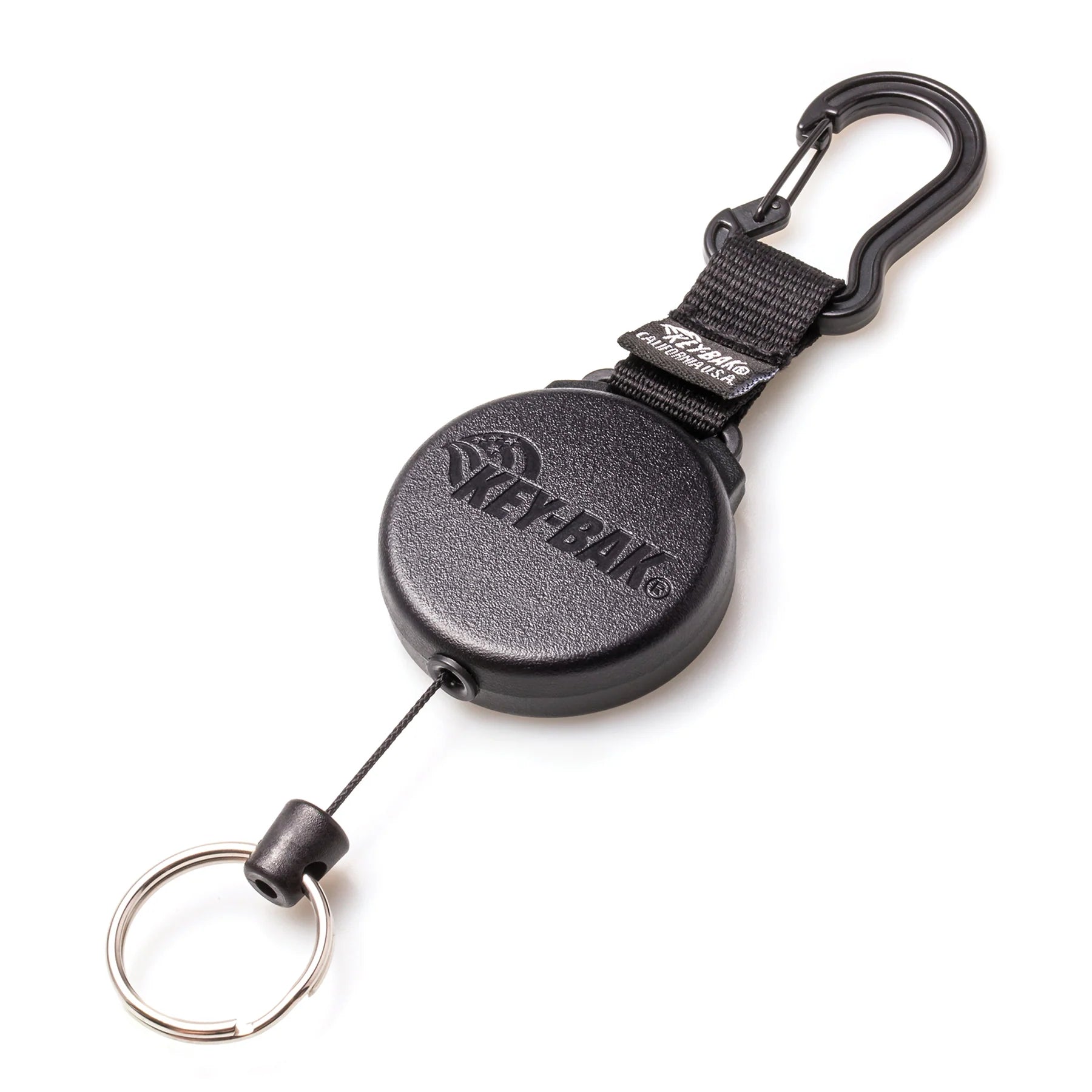 KEY-BAK SECURIT Heavy Duty Retractable Carabiner Keychain - 40 Keys, 28 Imches 20 oz, Cord, Xtreme Duty