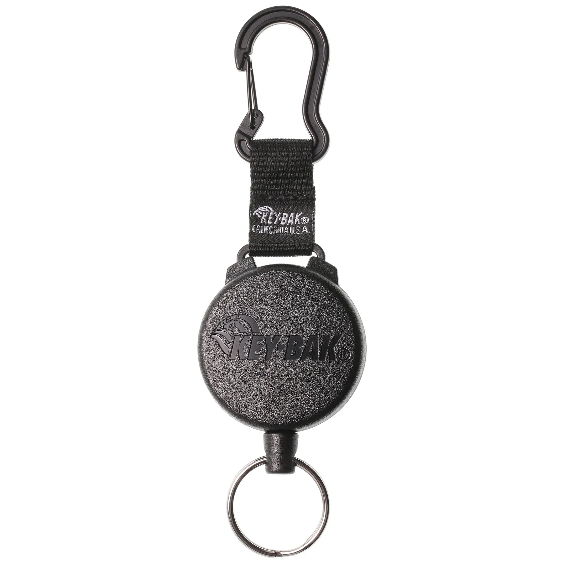 KEY-BAK SECURIT Heavy Duty Retractable Carabiner Keychain - 40 Keys, 28 Imches 20 oz, Cord, Xtreme Duty