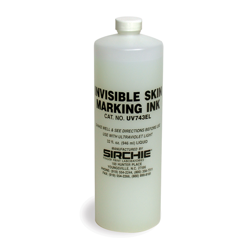 Sirchie Fluorescent Invisible Skin Marking Ink, 32oz. Crime Scene Investigation Sirchie Tactical Gear Supplier Tactical Distributors Australia