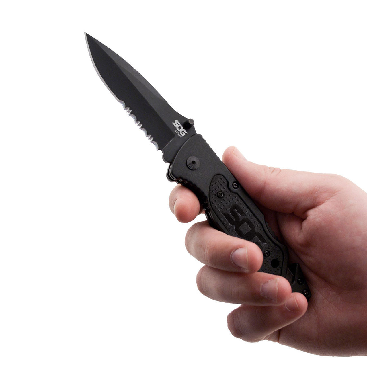 SOG Escape Bead Blast Knife and Rescue Tool Black Knives SOG Knives Tactical Gear Supplier Tactical Distributors Australia