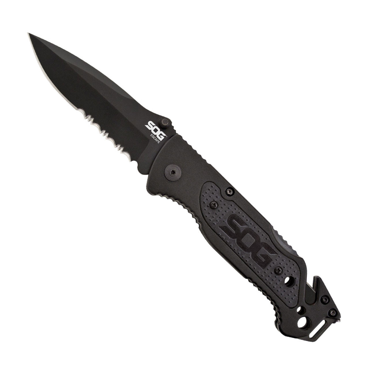 SOG Escape Bead Blast Knife and Rescue Tool Black Knives SOG Knives Tactical Gear Supplier Tactical Distributors Australia