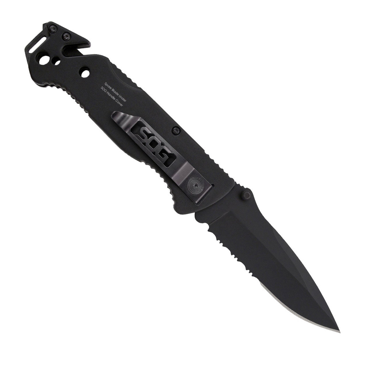 SOG Escape Bead Blast Knife and Rescue Tool Black Knives SOG Knives Tactical Gear Supplier Tactical Distributors Australia