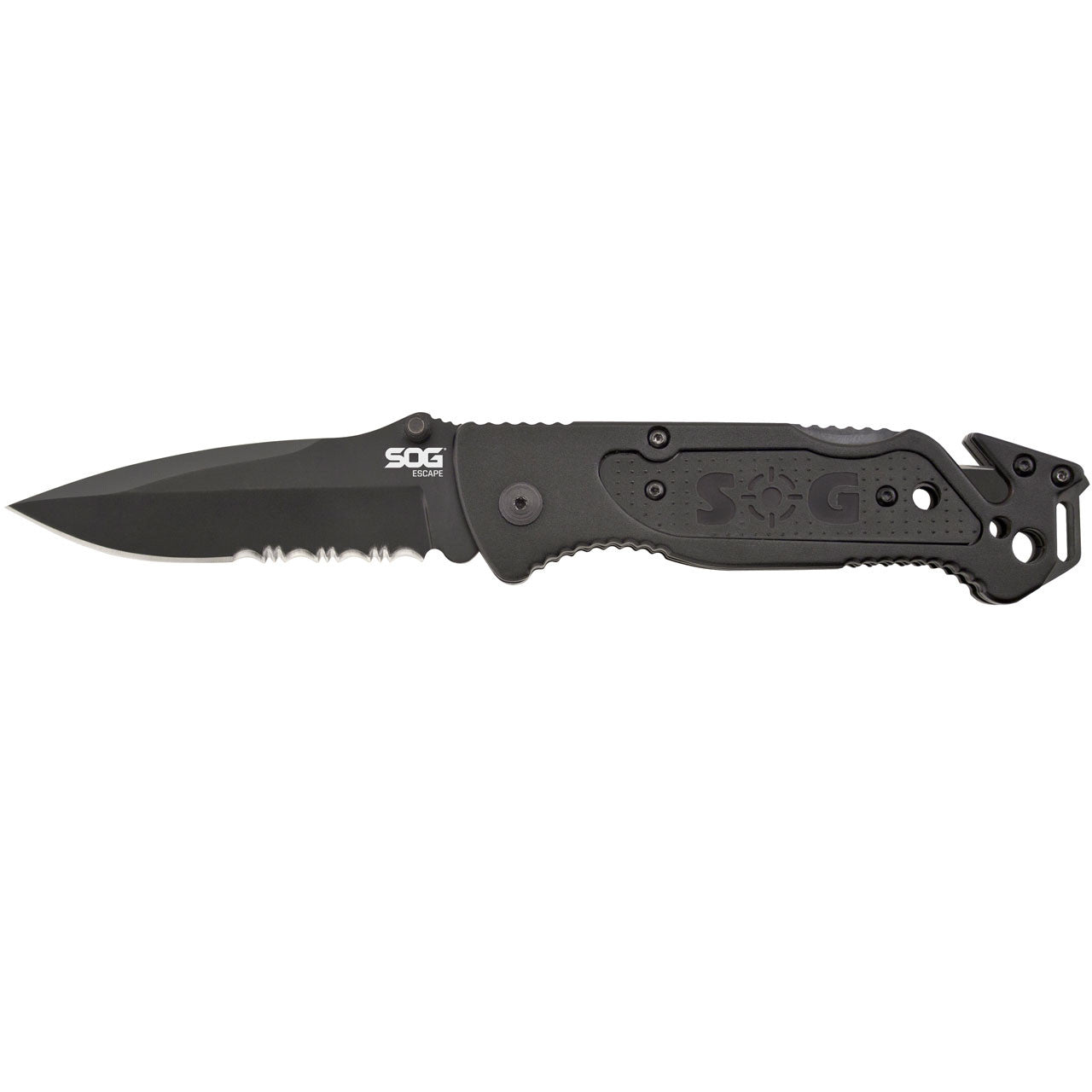 SOG Escape Bead Blast Knife and Rescue Tool Black Knives SOG Knives Tactical Gear Supplier Tactical Distributors Australia