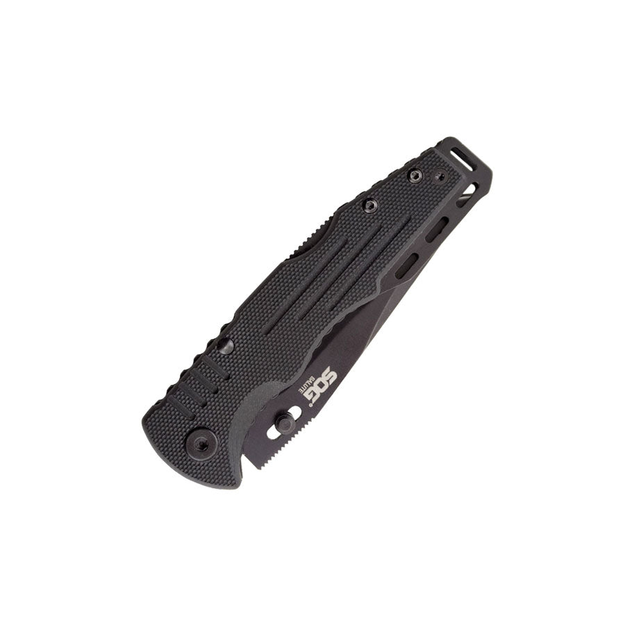 SOG Salute Mini Black Plain Edge Knife Knives SOG Knives Tactical Gear Supplier Tactical Distributors Australia