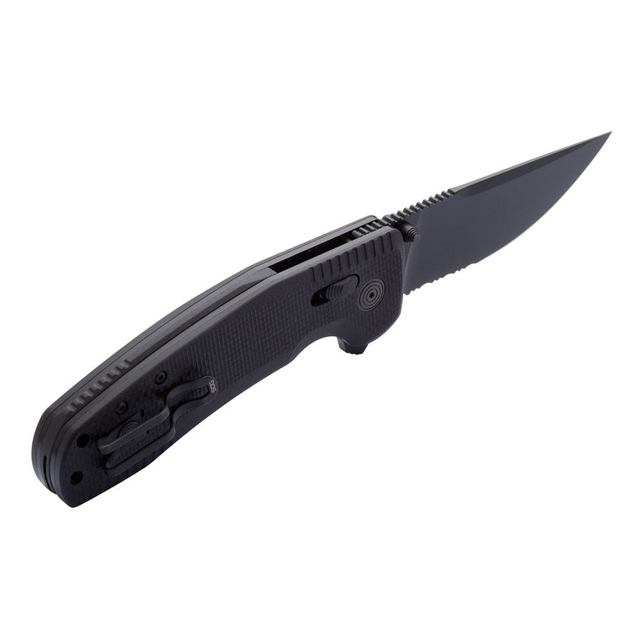 SOG TAC XR Blackout Serrated Knives SOG Knives Tactical Gear Supplier Tactical Distributors Australia