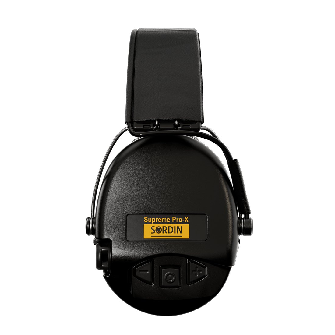 Sordin Supreme Pro-X Electronic Hearing Protection - Black Leather Headband Black Cup Colour Hearing Protection Sordin Hearing Protection Tactical Gear Supplier Tactical Distributors Australia