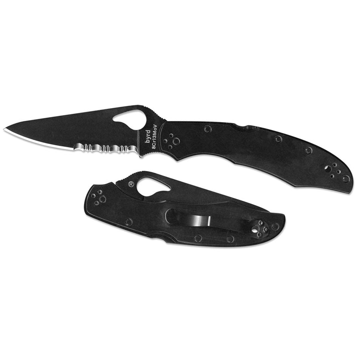 Spyderco Cara Cara2 Black Combo Black Blade Knife Knives Spyderco Tactical Gear Supplier Tactical Distributors Australia