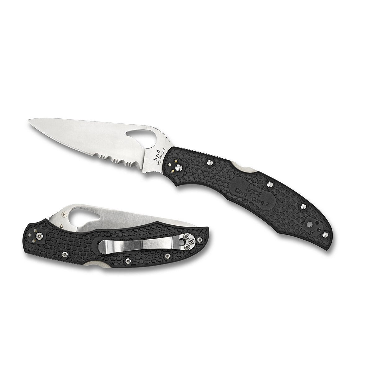 Spyderco Cara Cara2 Lightweight Black - Combo Blade Knives Spyderco Tactical Gear Supplier Tactical Distributors Australia