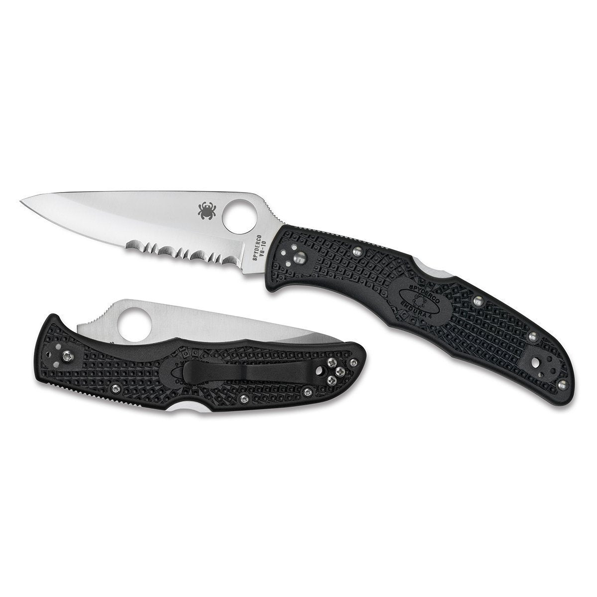 Spyderco Endura4 Lightweight Black - Combo Blade Knives Spyderco Tactical Gear Supplier Tactical Distributors Australia