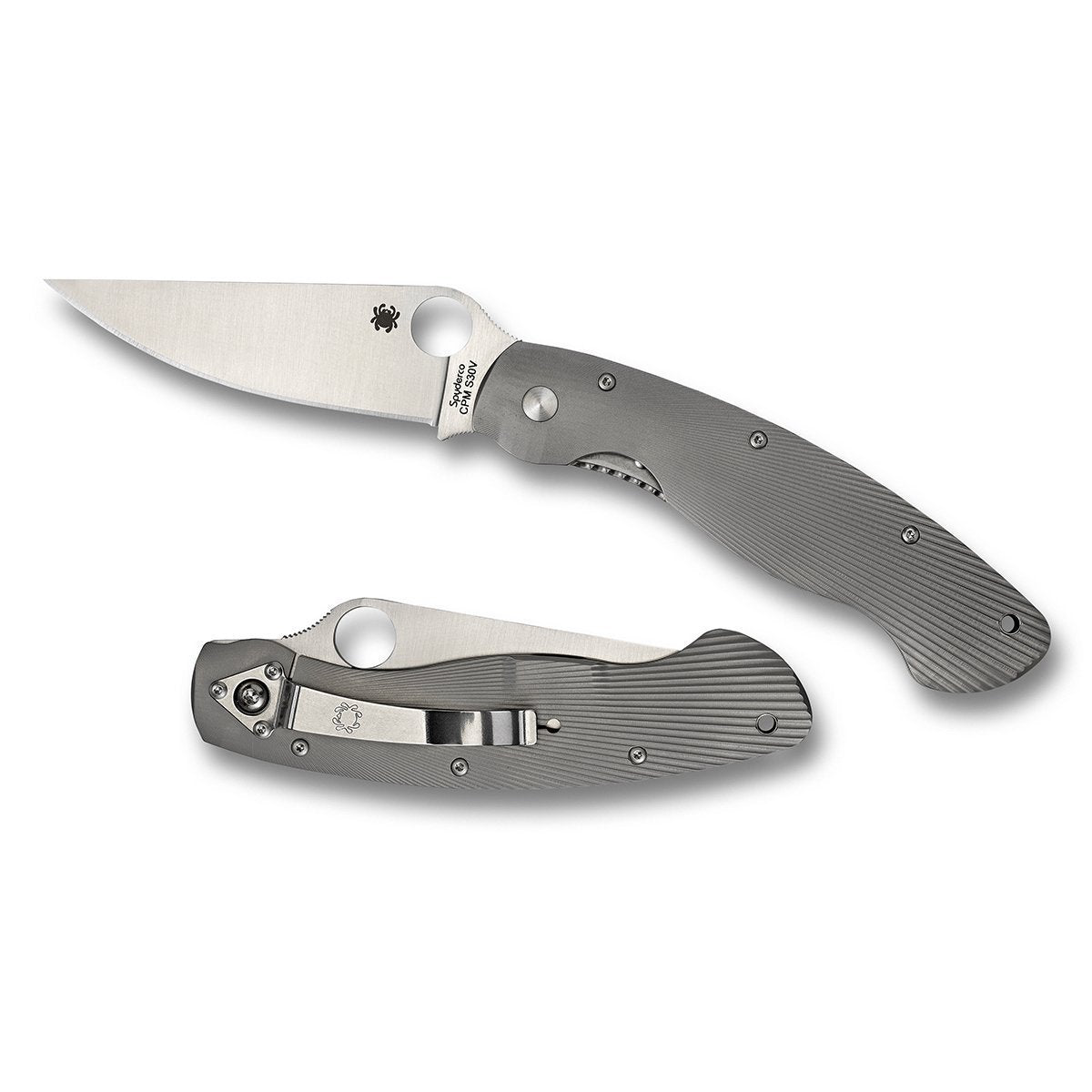 Spyderco Military Fluted Titanium - Plain Blade Knives Spyderco Tactical Gear Supplier Tactical Distributors Australia