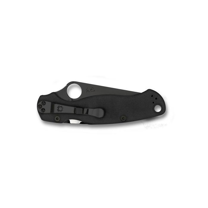 Spyderco Para Military 2 G-10 Black Blade Plain Edge Knives Spyderco Tactical Gear Supplier Tactical Distributors Australia