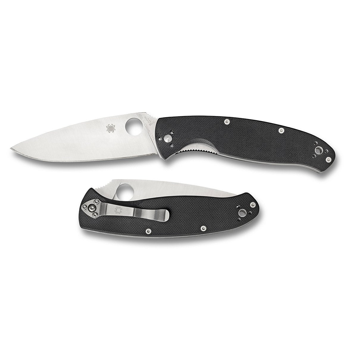 Spyderco Resilience G-10 Black - Plain Blade Knives Spyderco Tactical Gear Supplier Tactical Distributors Australia