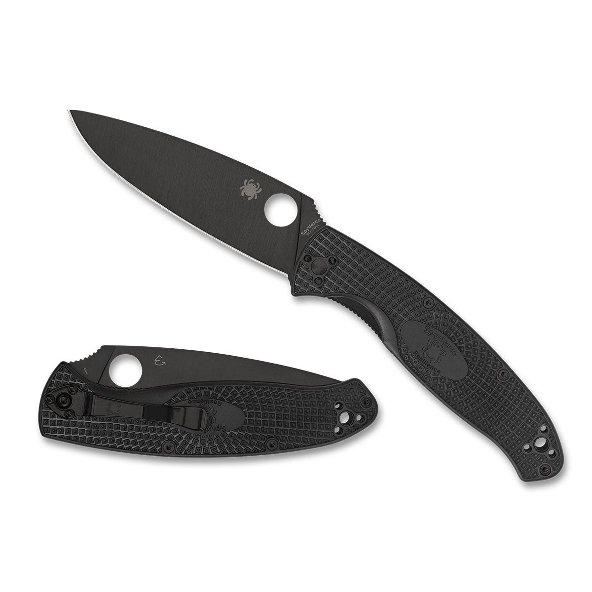 Spyderco Resilience Lightweight Black Plain Blade Knives Spyderco Tactical Gear Supplier Tactical Distributors Australia