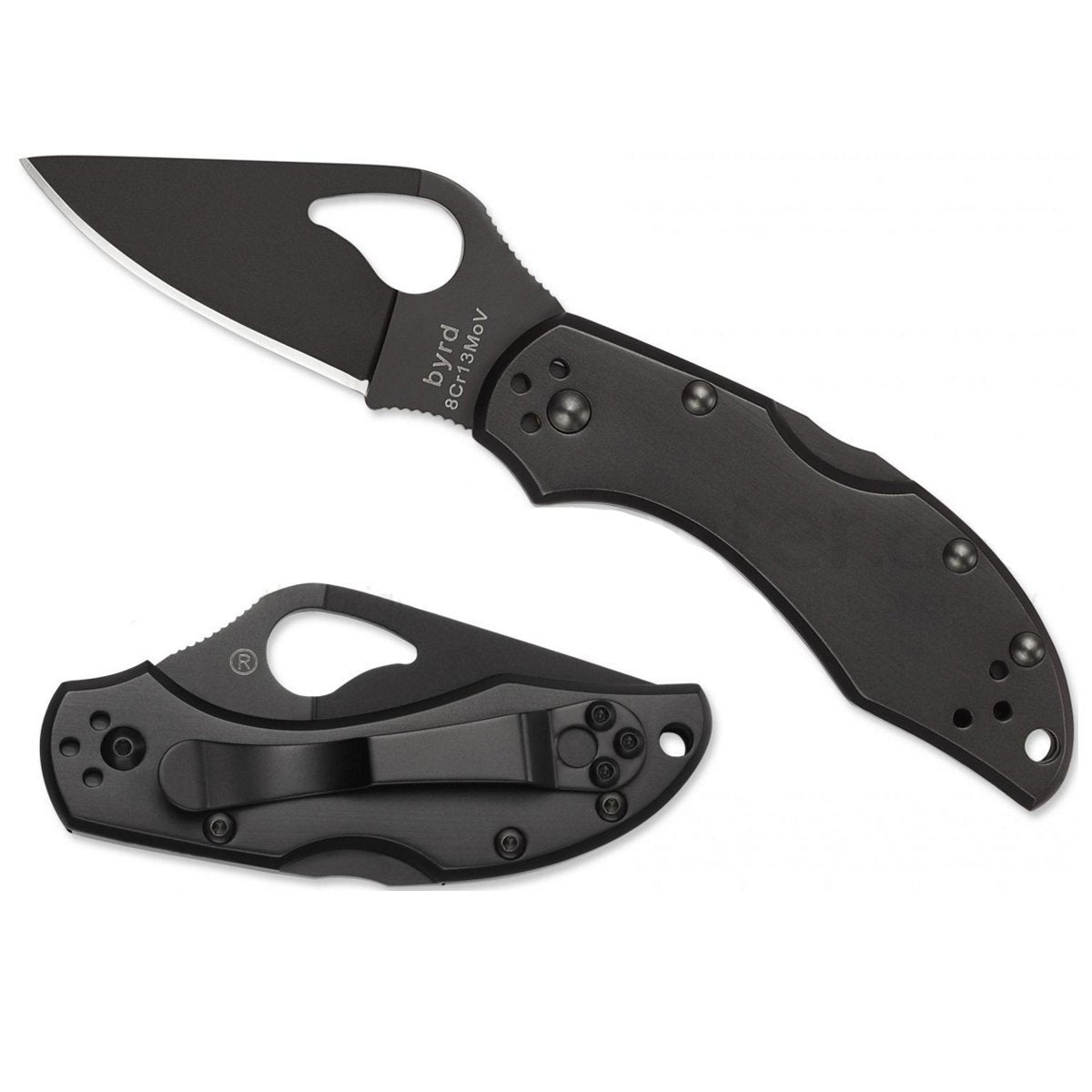 Spyderco Robin 2 Black Blade / Black SS Handle Plain Blade Knives Spyderco Tactical Gear Supplier Tactical Distributors Australia