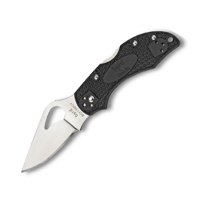 Spyderco Robin 2 Lightweight FRN Black Handle Satin Plain Blade Knives Spyderco Tactical Gear Supplier Tactical Distributors Australia