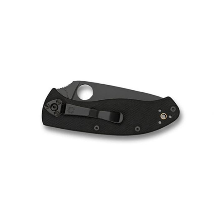 Spyderco Tenacious G-10 Black Handle Black Plain Edge Knives Spyderco Tactical Gear Supplier Tactical Distributors Australia