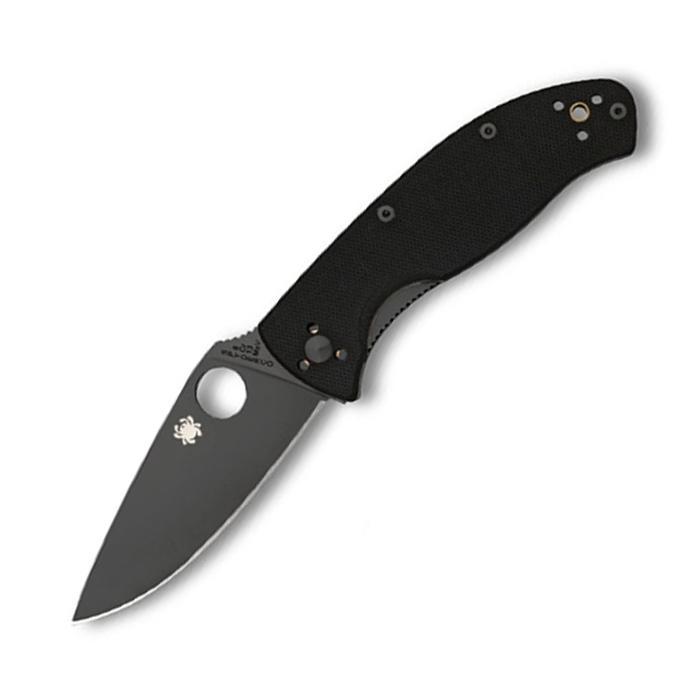 Spyderco Tenacious G-10 Black Handle Black Plain Edge Knives Spyderco Tactical Gear Supplier Tactical Distributors Australia