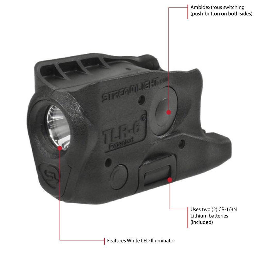 Streamlight TLR-6 for Glock 42/43 100-Lumens without Laser Tactical Weapon Light Flashlights and Lighting Streamlight Tactical Gear Supplier Tactical Distributors Australia