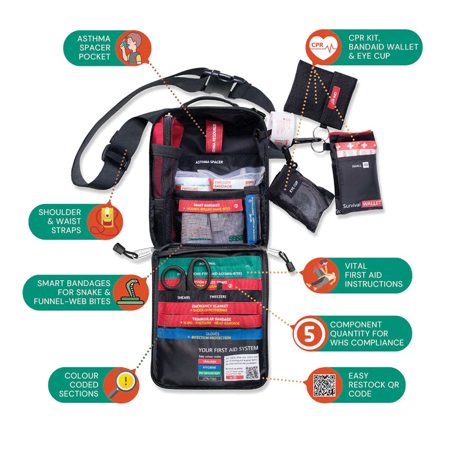 SURVIVAL Grab&Go First Aid KIT First Aid and Medical Survival Tactical Gear Supplier Tactical Distributors Australia